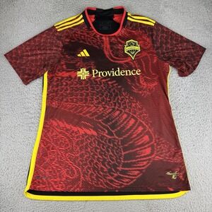 Adidas MLS Seattle Sounders "Bruce Lee" FC Away Jersey Soccer Mens Xl Red